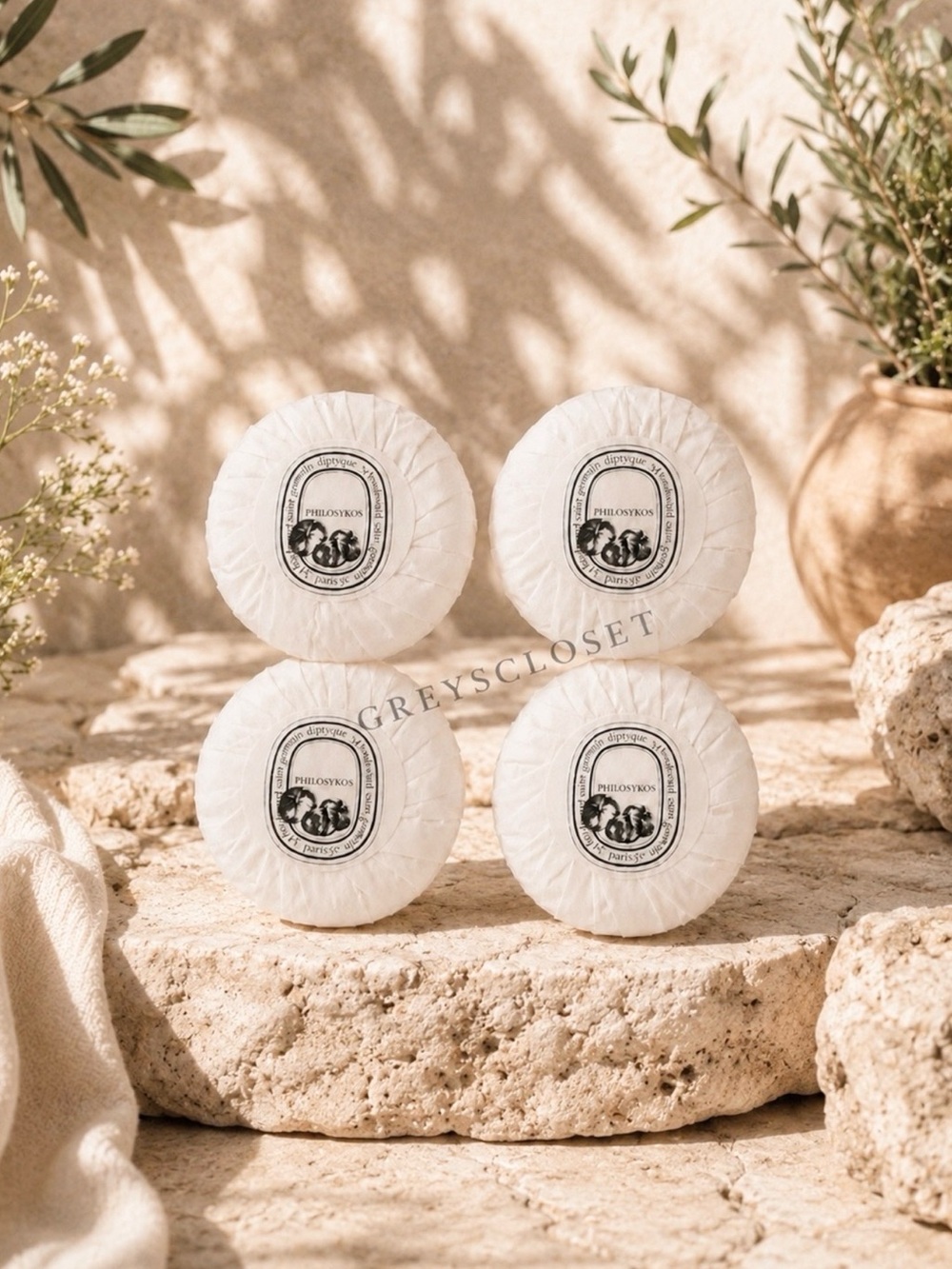 DIPTYQUE PHILOSYKOS Luxury Soap Bar Set – 4 Bars | 1.1 oz ea. | Made in Italy 🇮🇹